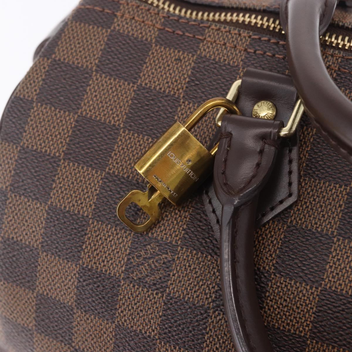LOUIS VUITTON Damier Ebene Speedy 30 Hand Bag N41364 LV Auth am12493V