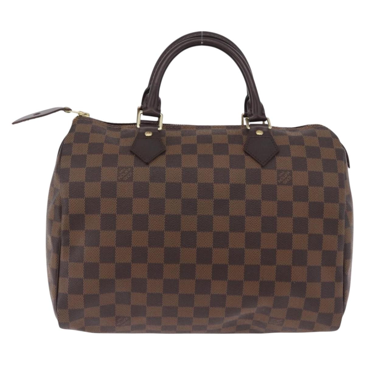 LOUIS VUITTON Damier Ebene Speedy 30 Hand Bag N41364 LV Auth am12493V