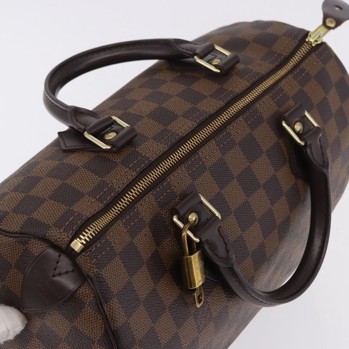 LOUIS VUITTON Damier Ebene Speedy 30 Hand Bag N41364 LV Auth am12493V