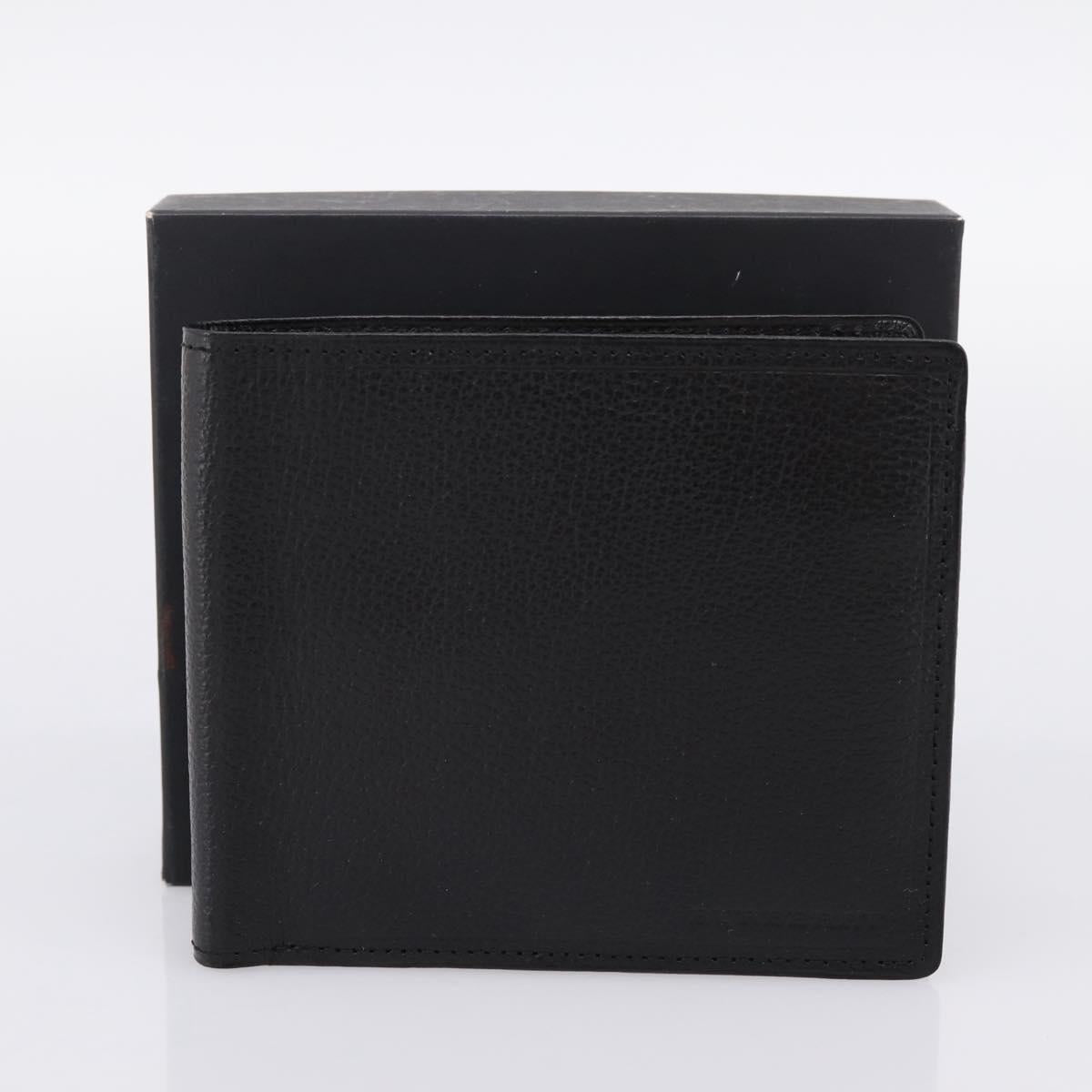 BURBERRY Nova Check Wallet Leather Black Auth am12497V