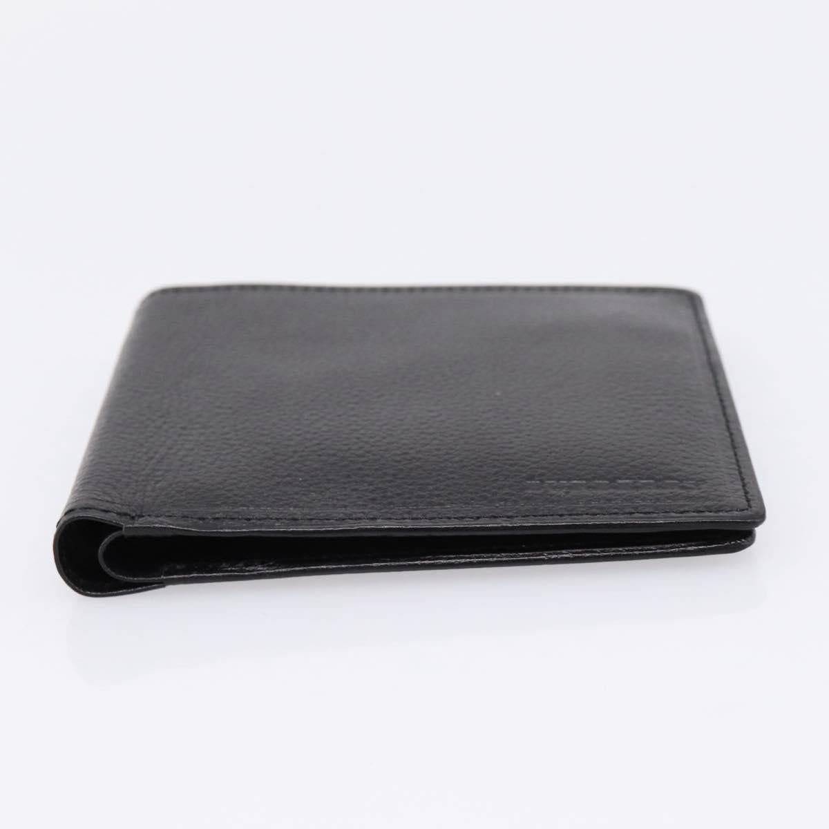 BURBERRY Nova Check Wallet Leather Black Auth am12497V