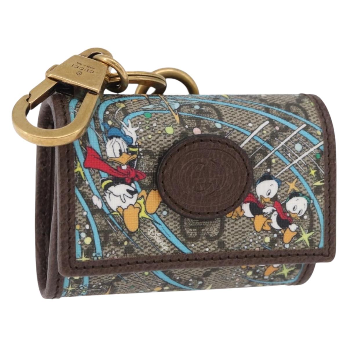 GUCCI × Disney Donald Duck GG Supreme Air Pods Case PVC 647930 Auth am12498M