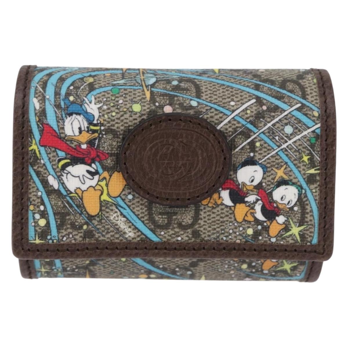 GUCCI ~ Disney Donald Duck GG Supreme Air Pods Case PVC 647930 Auth am12498M
