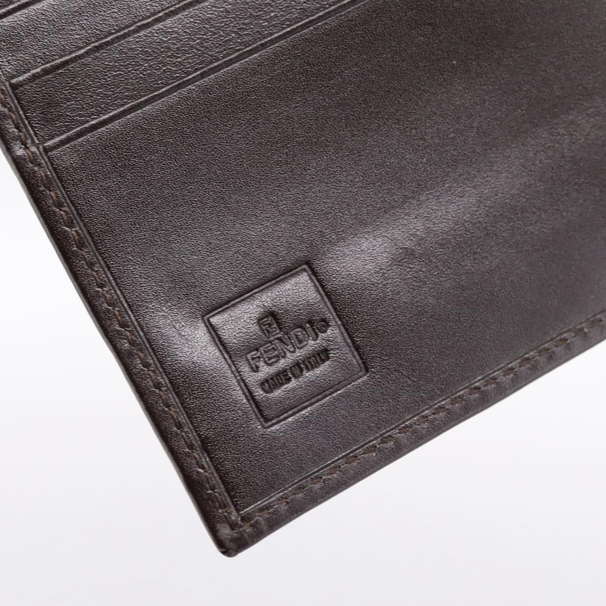 FENDI Zucca Canvas Bifold Wallet Brown Auth am12503V