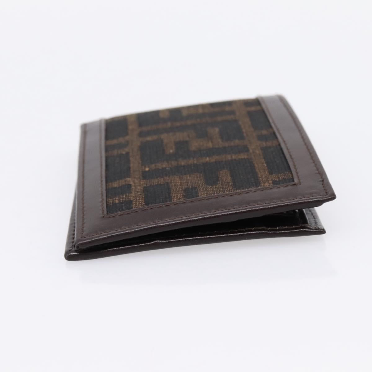 FENDI Zucca Canvas Bifold Wallet Brown Auth am12503V