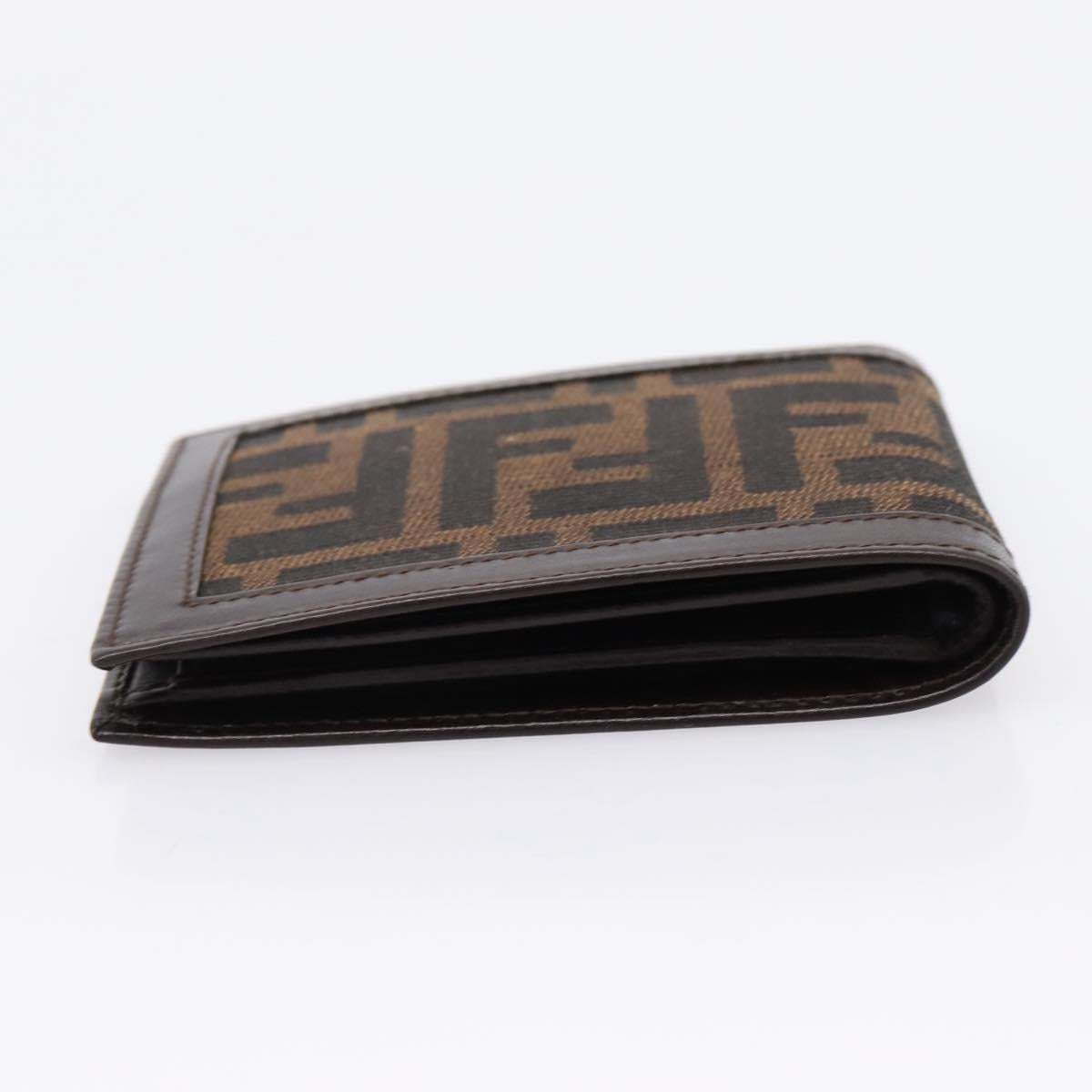 FENDI Zucca Canvas Bifold Wallet Brown Auth am12503V