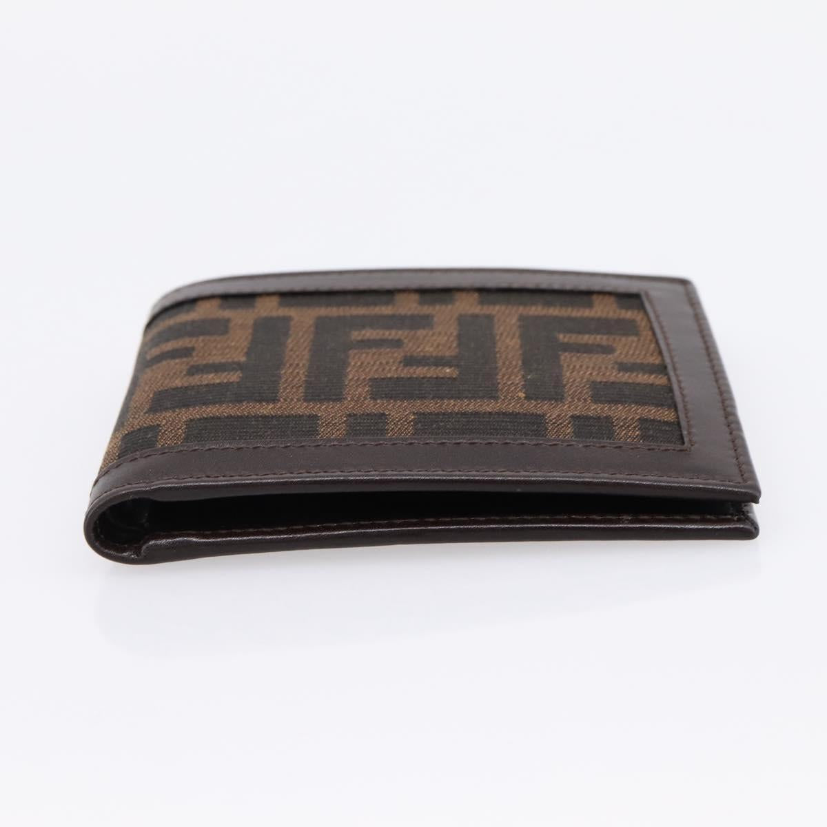 FENDI Zucca Canvas Bifold Wallet Brown Auth am12503V