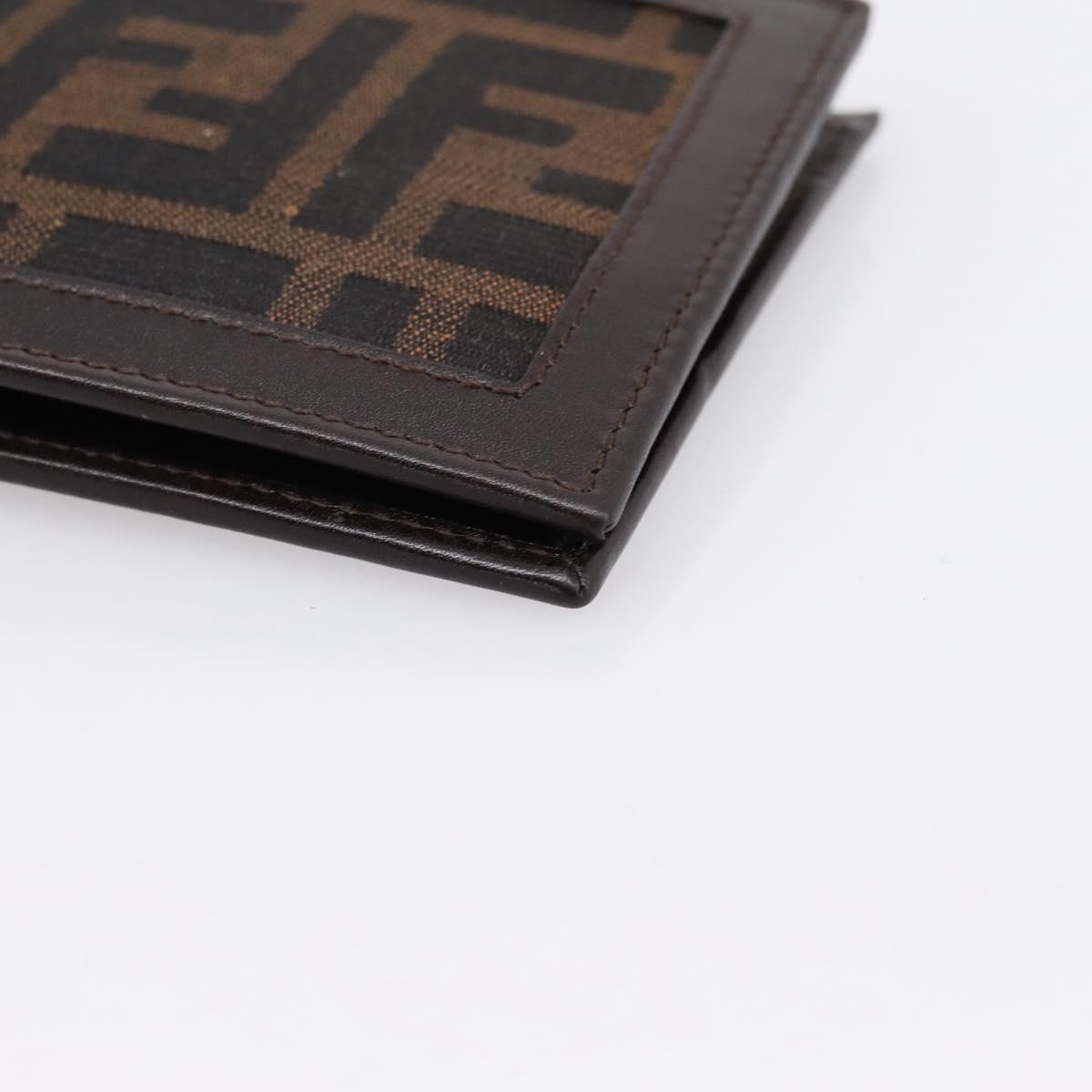 FENDI Zucca Canvas Bifold Wallet Brown Auth am12503V