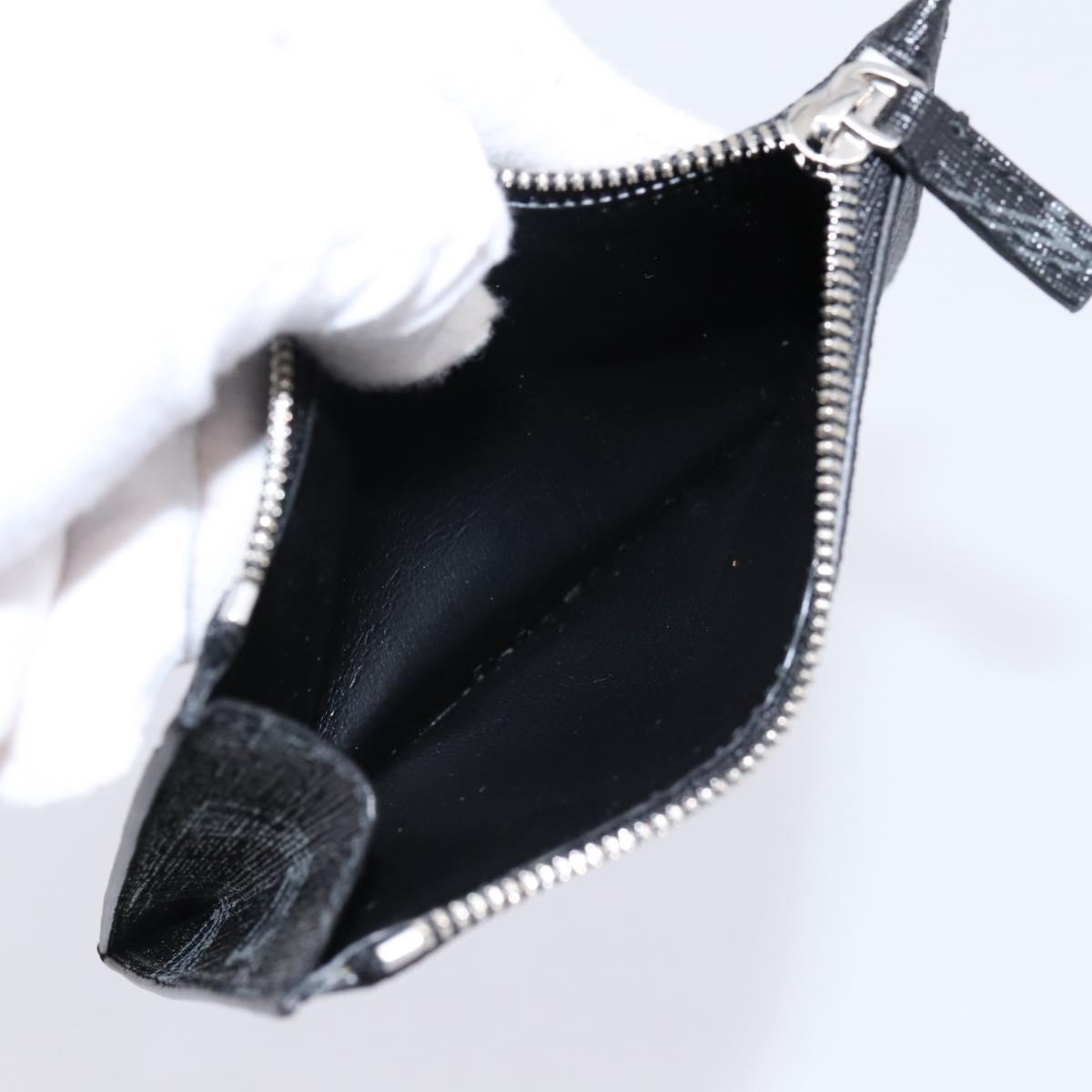 BALENCIAGA Fragment Case PVC Leather Black Silver 640535 Auth am12506M