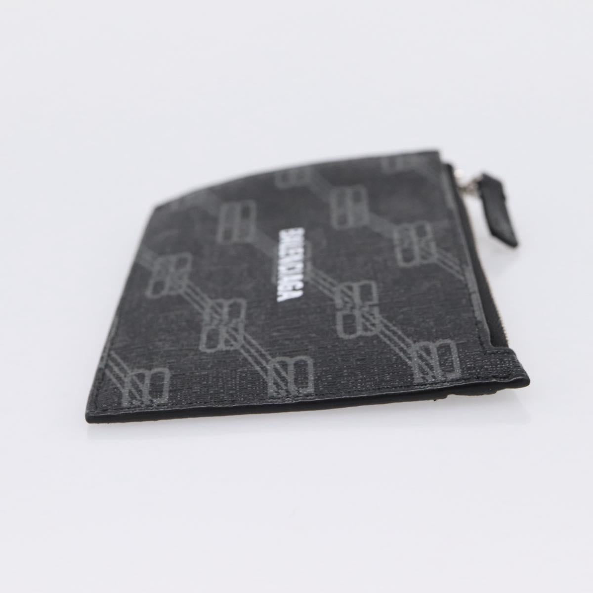 BALENCIAGA Fragment Case PVC Leather Black Silver 640535 Auth am12506M