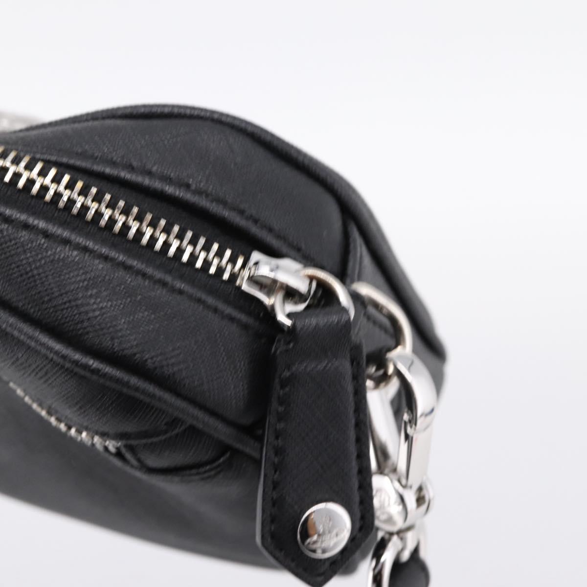 Vivienne Westwood Shoulder Bag PVC Black Silver Auth am12513V