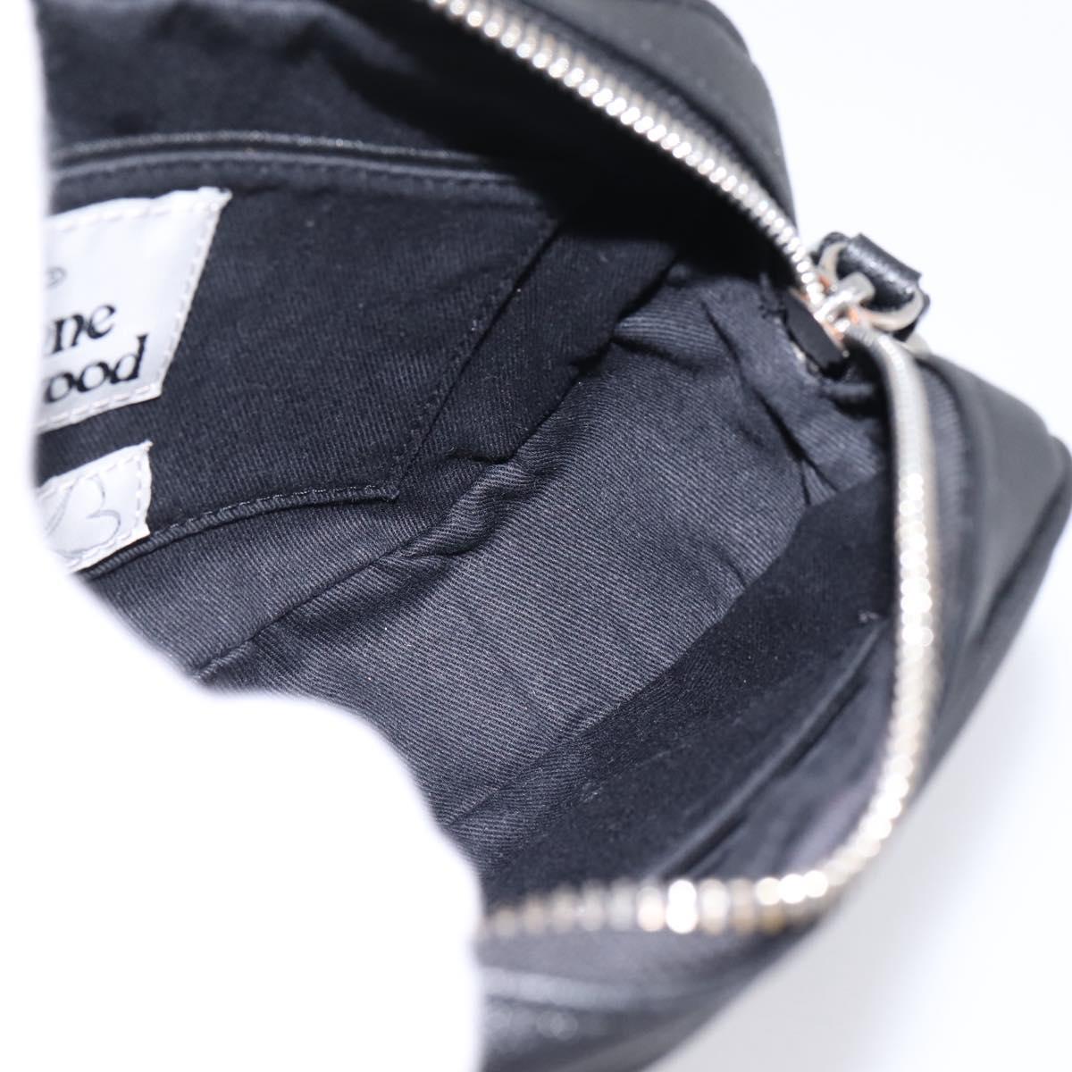 Vivienne Westwood Shoulder Bag PVC Black Silver Auth am12513V