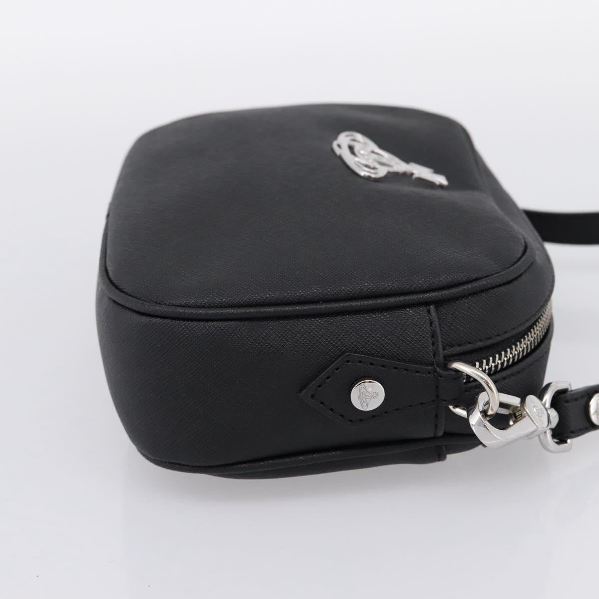 Vivienne Westwood Shoulder Bag PVC Black Silver Auth am12513V