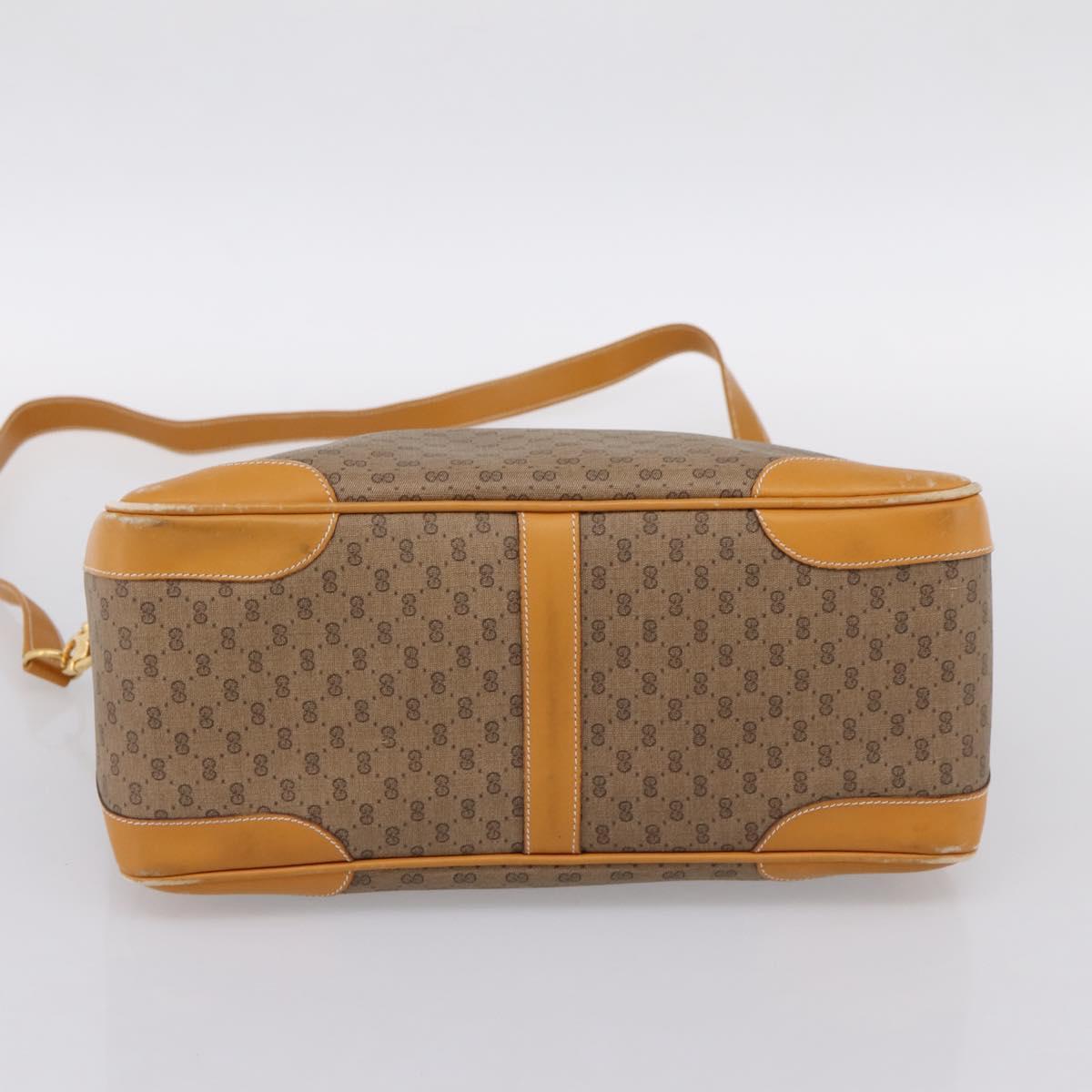 GUCCI Micro GG Supreme Bag PVC Leather 2way Beige Gold 002 25 0033 Auth am12515A
