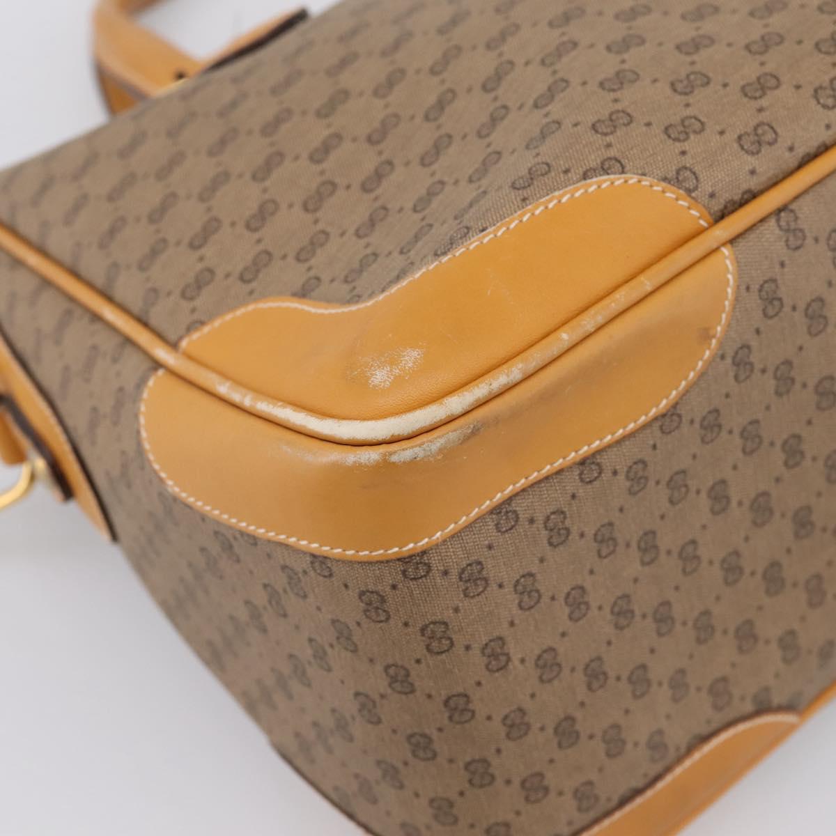 GUCCI Micro GG Supreme Bag PVC Leather 2way Beige Gold 002 25 0033 Auth am12515A