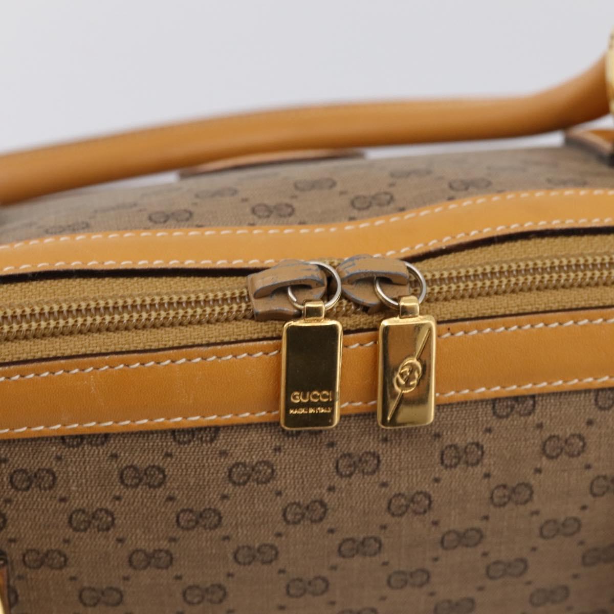 GUCCI Micro GG Supreme Bag PVC Leather 2way Beige Gold 002 25 0033 Auth am12515A