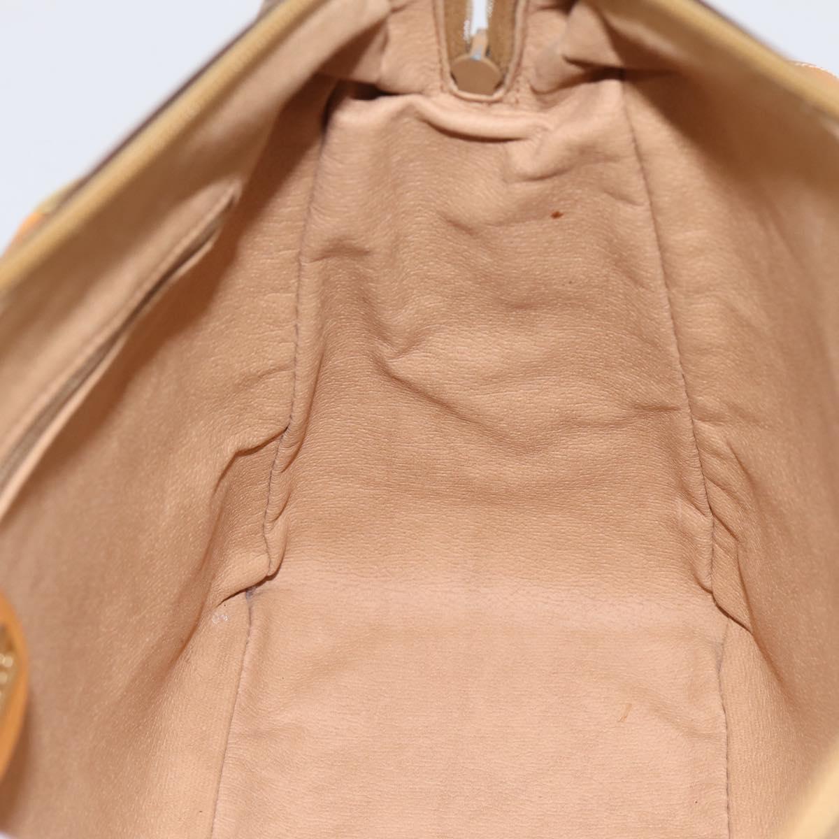 GUCCI Micro GG Supreme Bag PVC Leather 2way Beige Gold 002 25 0033 Auth am12515A
