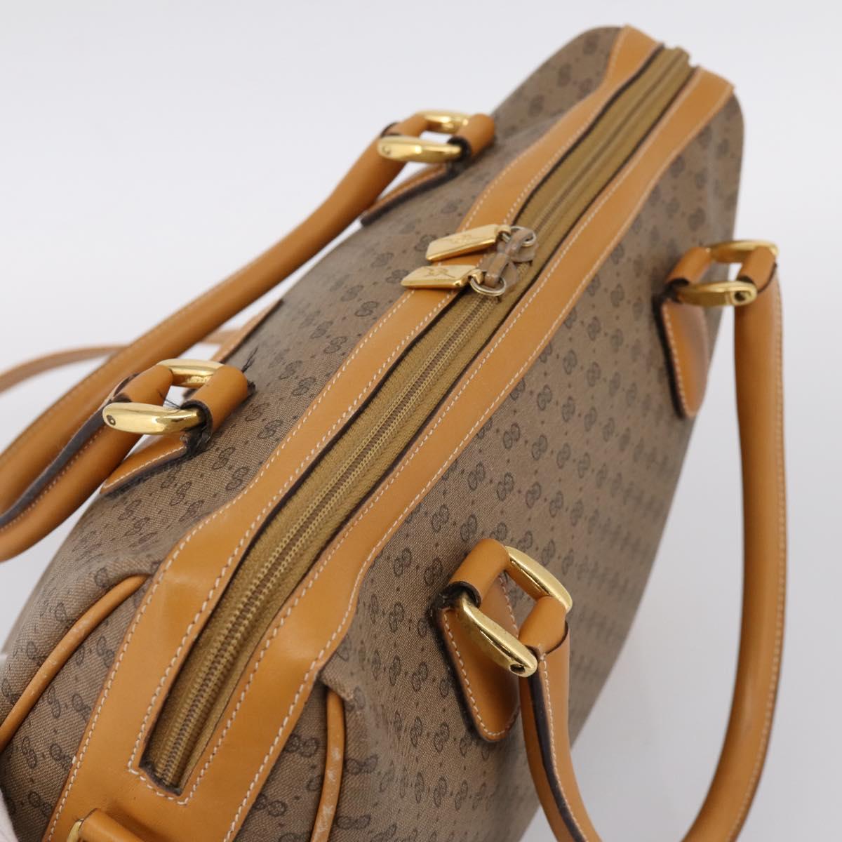GUCCI Micro GG Supreme Bag PVC Leather 2way Beige Gold 002 25 0033 Auth am12515A