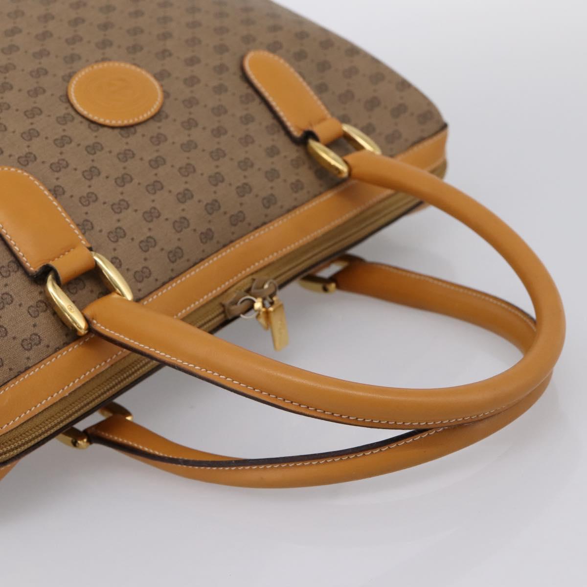 GUCCI Micro GG Supreme Bag PVC Leather 2way Beige Gold 002 25 0033 Auth am12515A