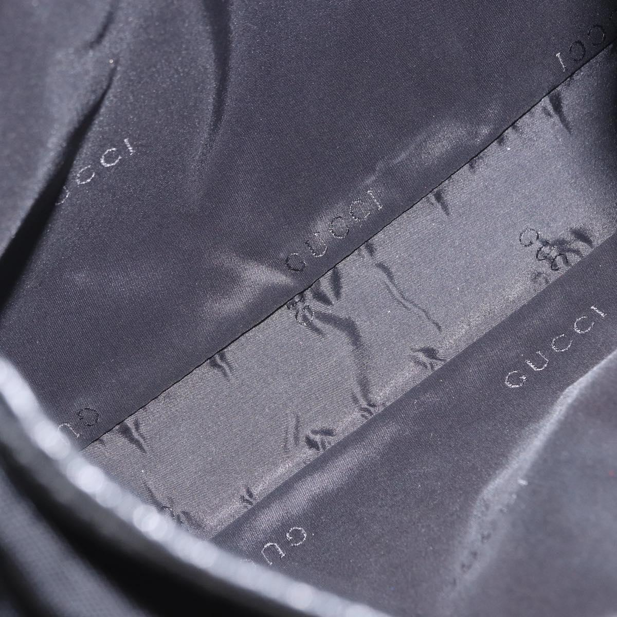GUCCI Jackie Shoulder Bag Nylon Black Silver 001 3346 Auth am12516V