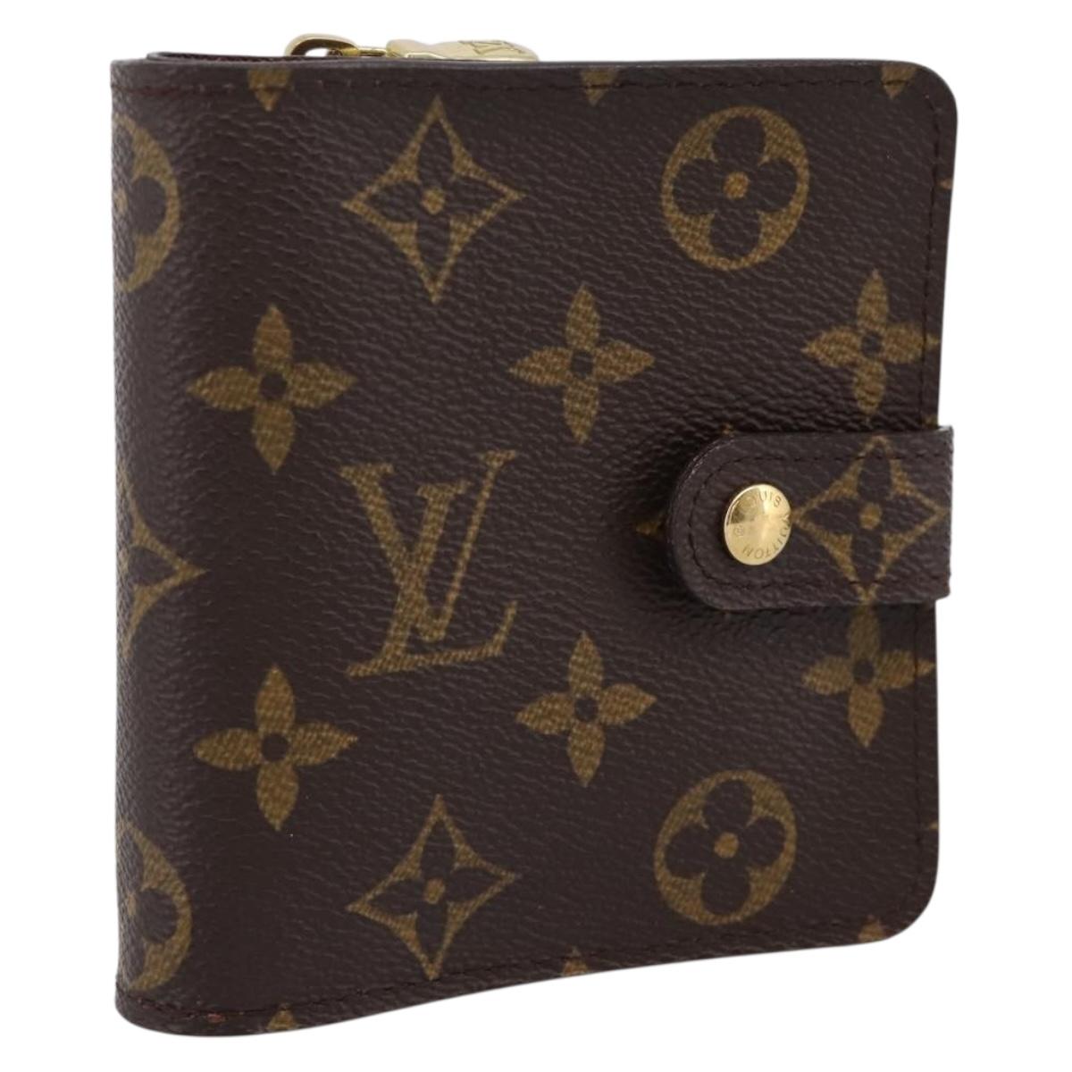 LOUIS VUITTON Monogram Compact Zip Wallet M61667 LV Auth am12518V