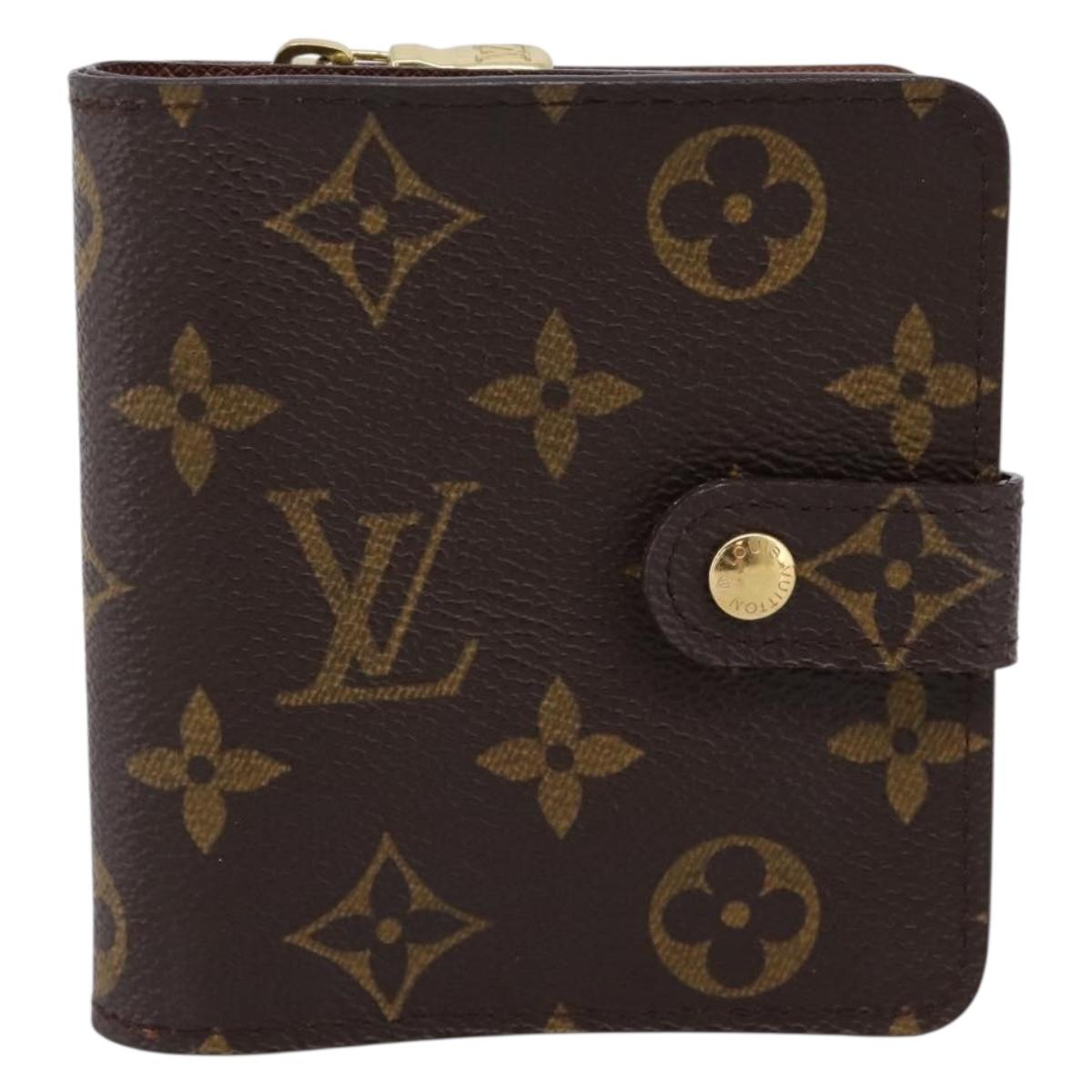 LOUIS VUITTON Monogram Compact Zip Wallet M61667 LV Auth am12518V