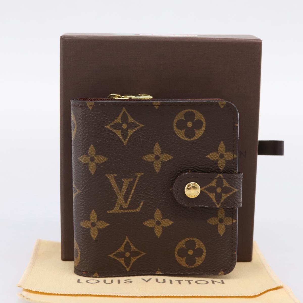 LOUIS VUITTON Monogram Compact Zip Wallet M61667 LV Auth am12518V