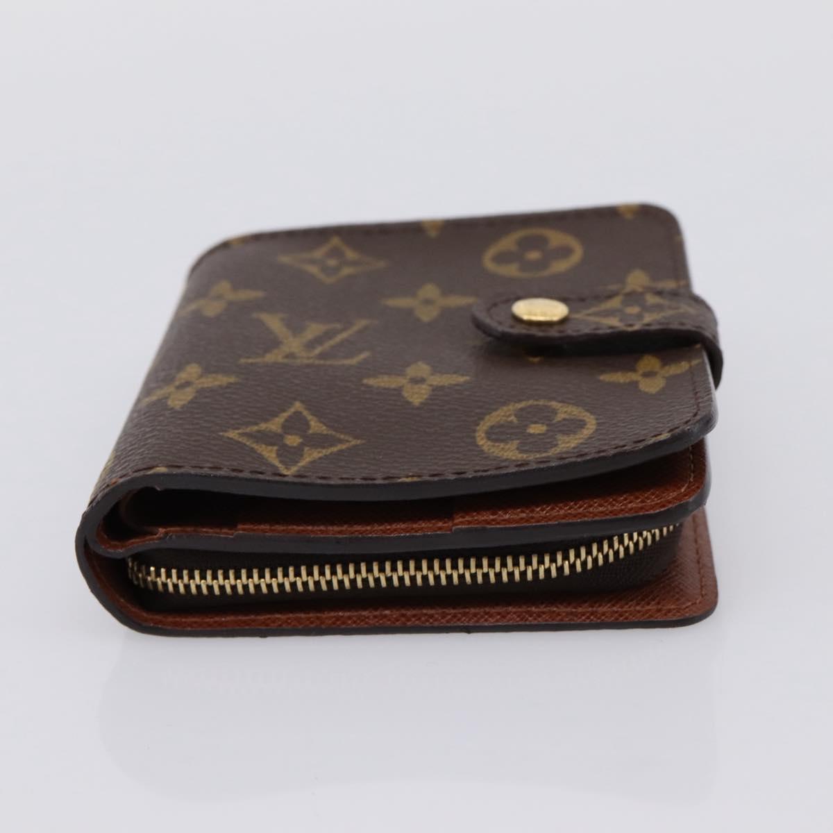 LOUIS VUITTON Monogram Compact Zip Wallet M61667 LV Auth am12518V