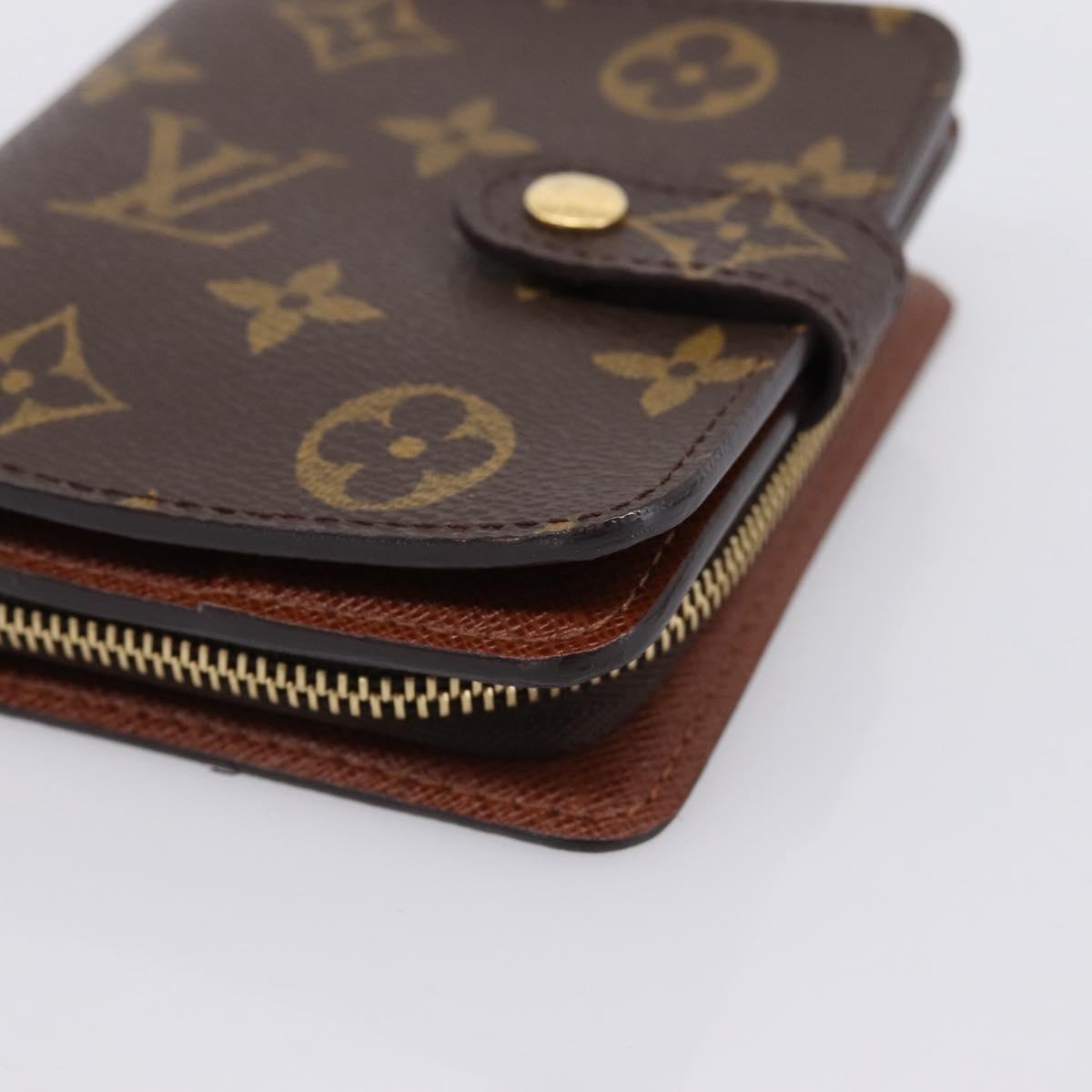 LOUIS VUITTON Monogram Compact Zip Wallet M61667 LV Auth am12518V