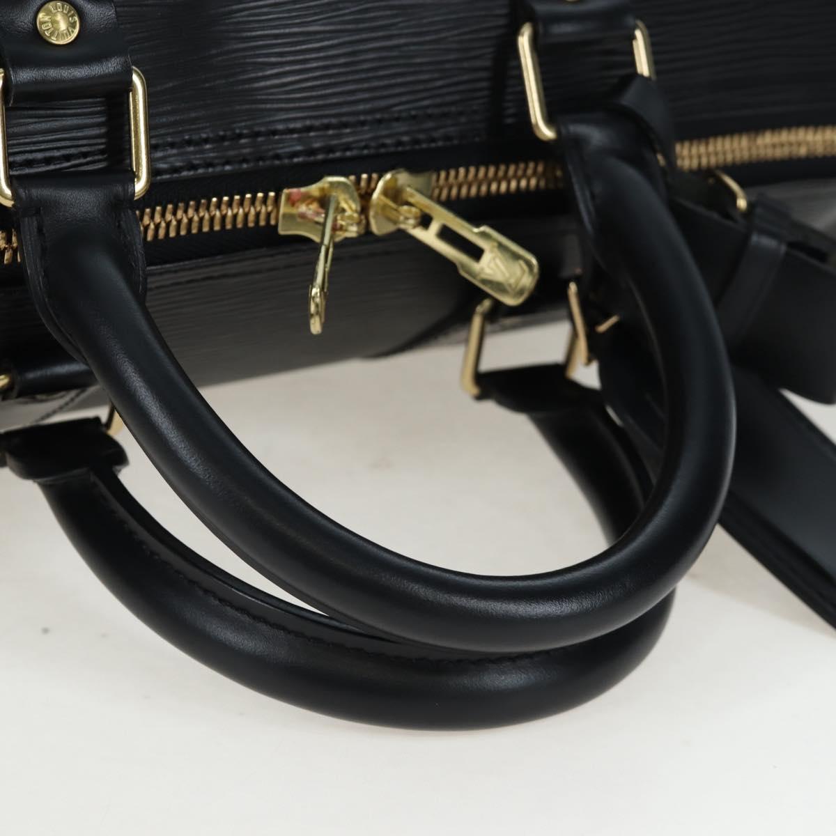 LOUIS VUITTON Epi Keepall 45 Boston Bag Black M42972 LV Auth am12520SAV