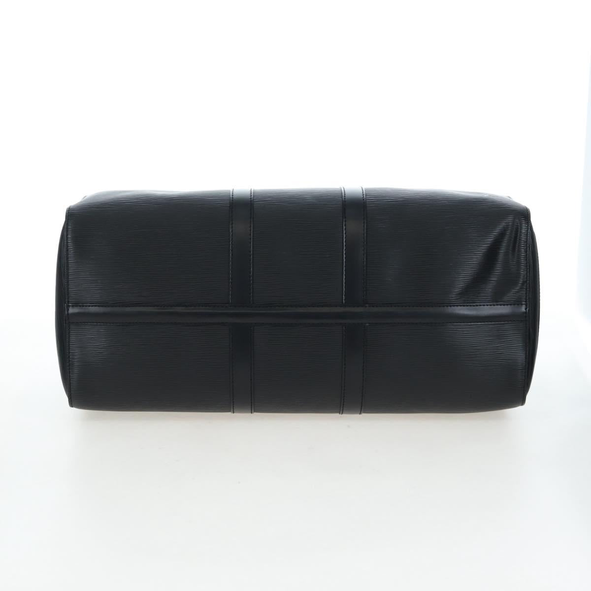 LOUIS VUITTON Epi Keepall 45 Boston Bag Black M42972 LV Auth am12520SAV