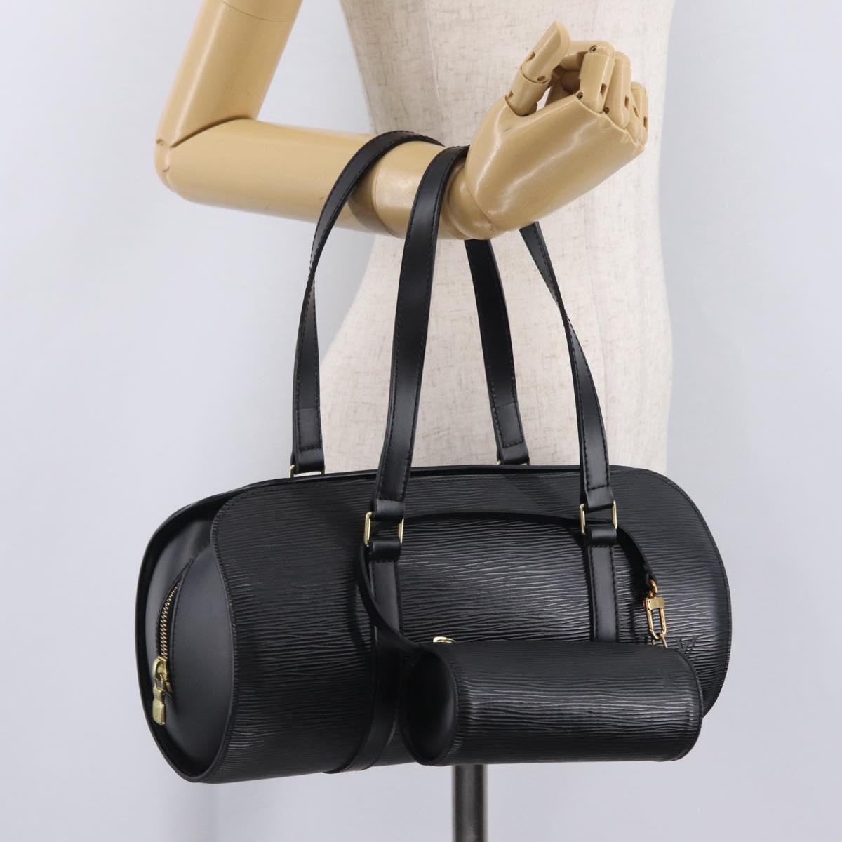 LOUIS VUITTON Epi Soufflot Hand Bag Black M52222 LV Auth am12523V