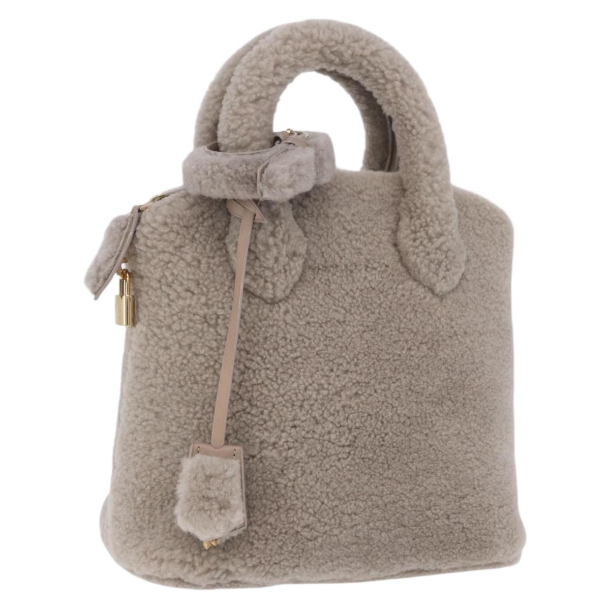 LOUIS VUITTON Lockit Voyage Hand Bag Mouton Greige M93850 LV Auth am12524SAM