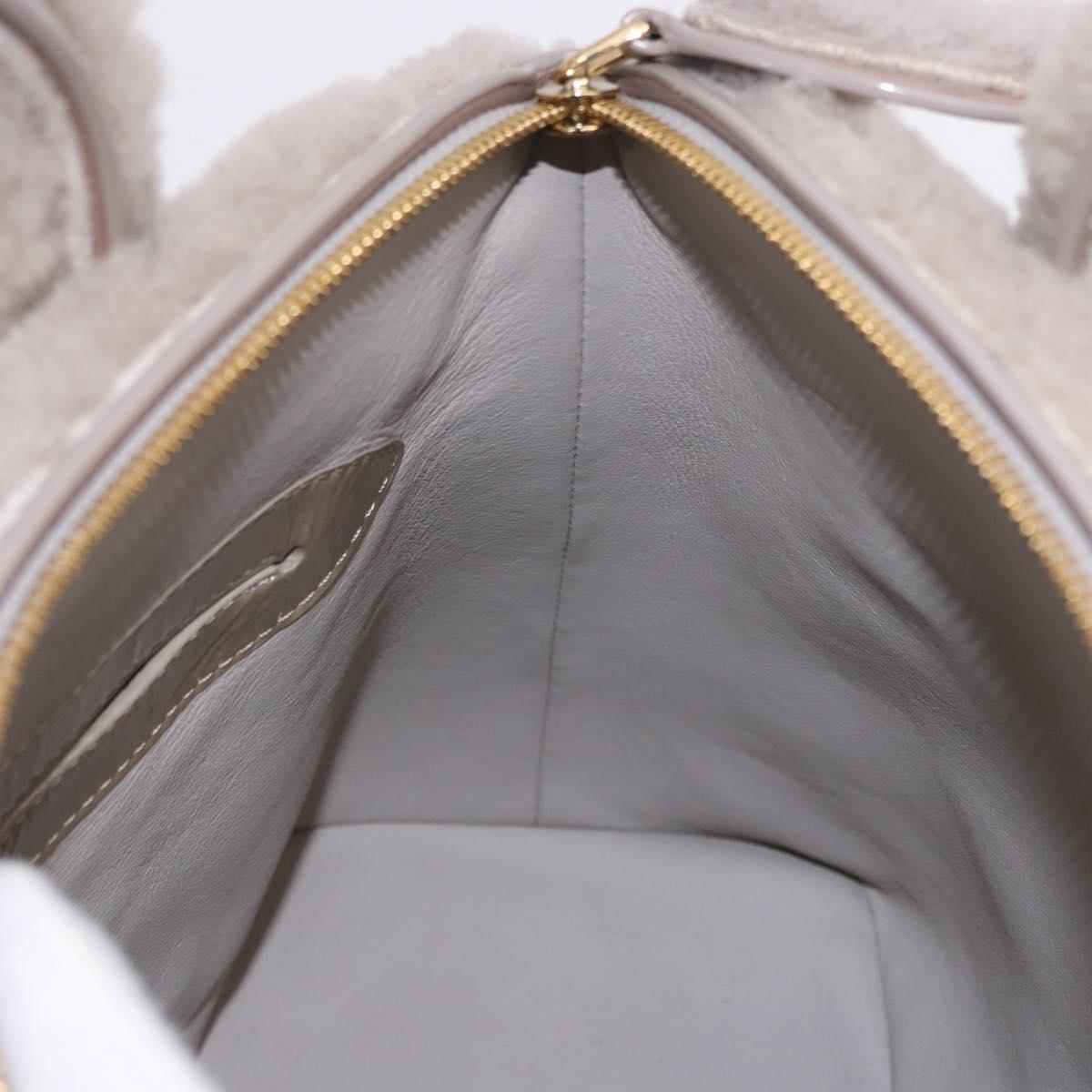LOUIS VUITTON Lockit Voyage Hand Bag Mouton Greige M93850 LV Auth am12524SAM