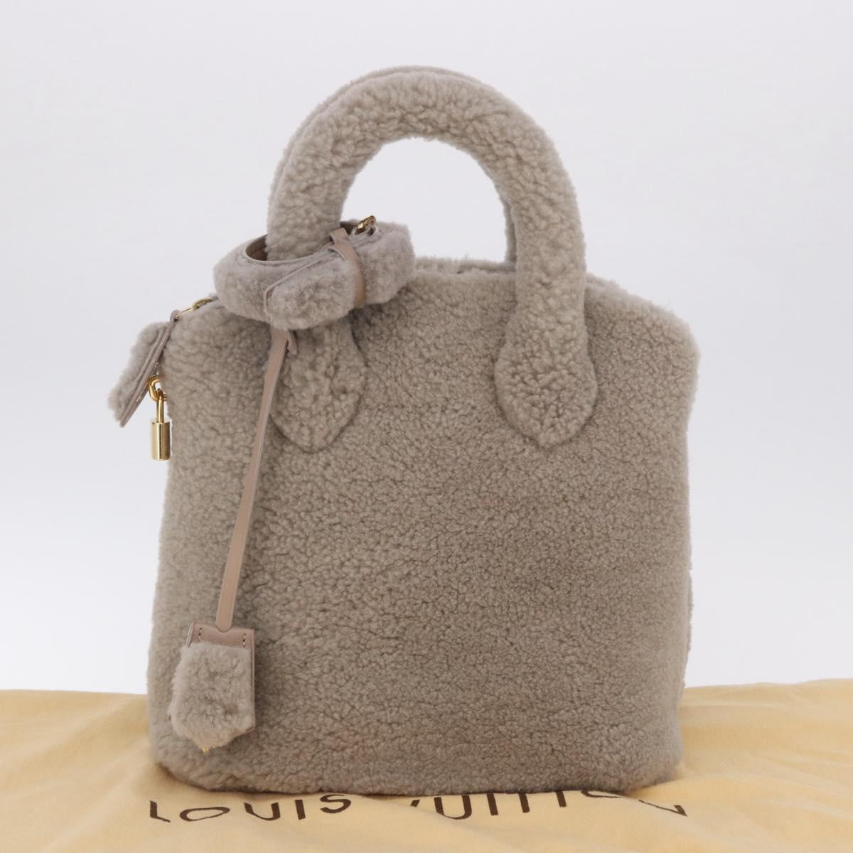 LOUIS VUITTON Lockit Voyage Hand Bag Mouton Greige M93850 LV Auth am12524SAM