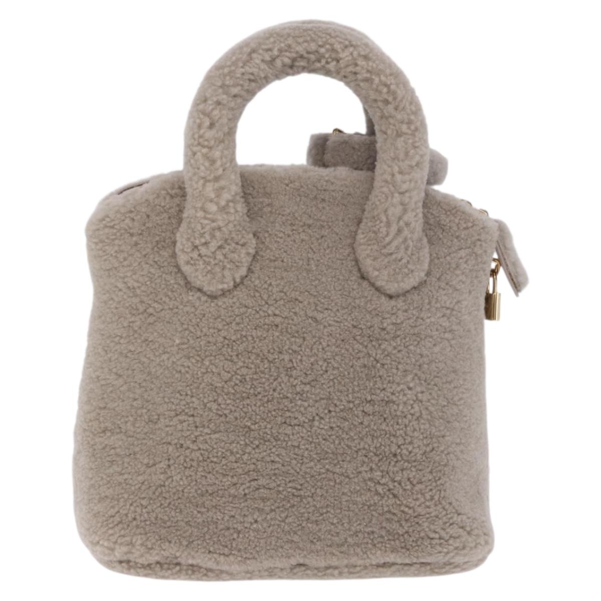 LOUIS VUITTON Lockit Voyage Hand Bag Mouton Greige M93850 LV Auth am12524SAM