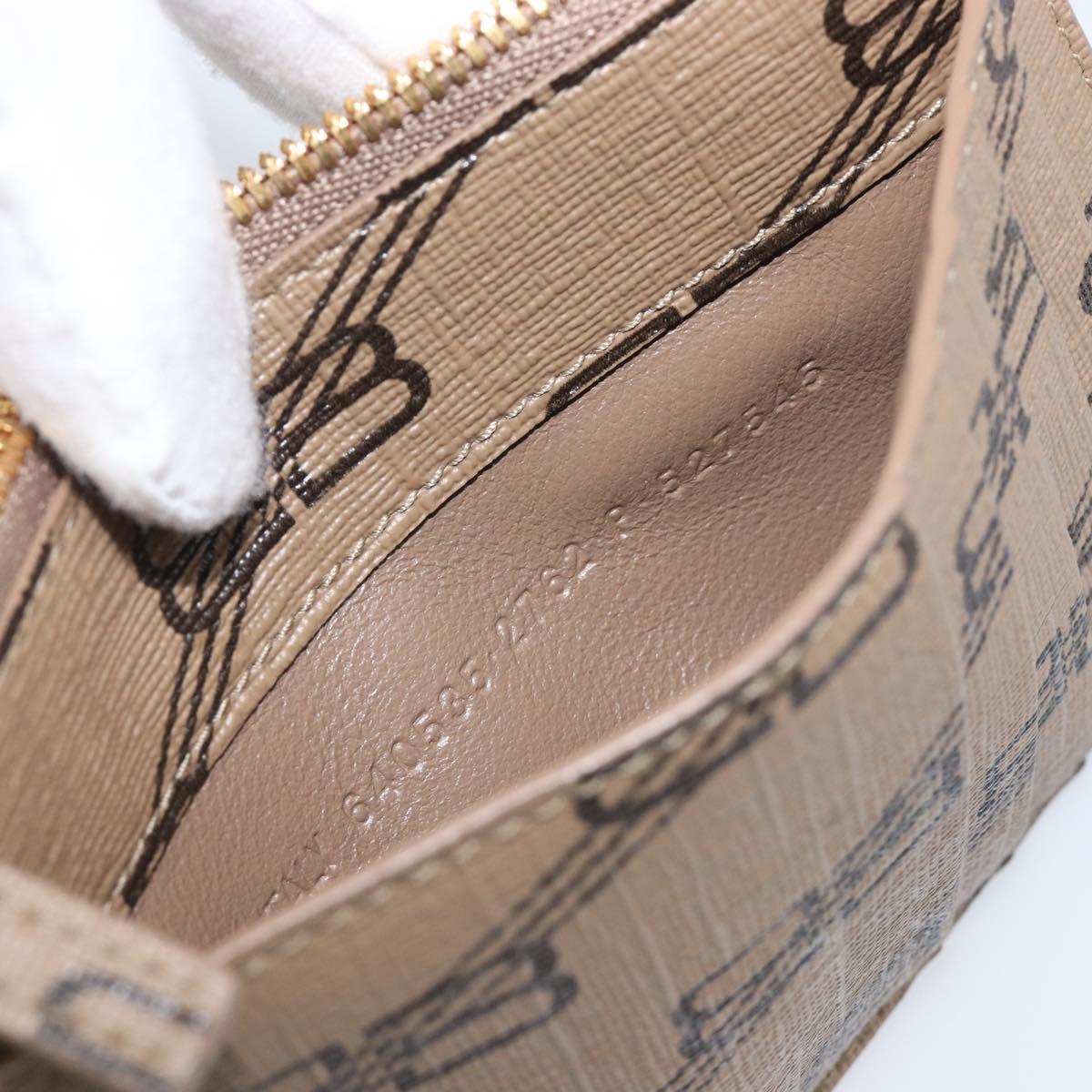 BALENCIAGA Fragment Case Card Case PVC Beige Gold 640535 Auth am12526M