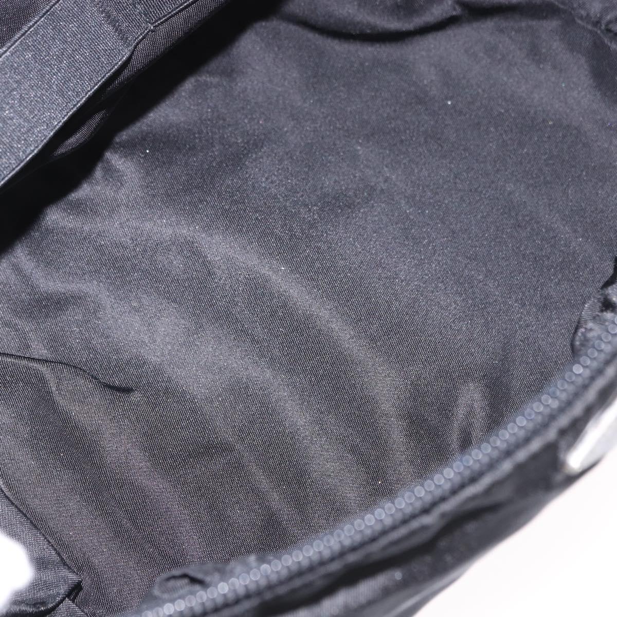 PRADA Vanity Hand Bag Nylon Black Silver 1N0715 Auth am12531A