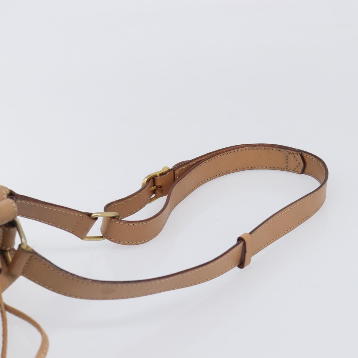 CELINE Macadam Canvas Purse Shoulder Bag PVC Leather Brown Gold Auth am12534A