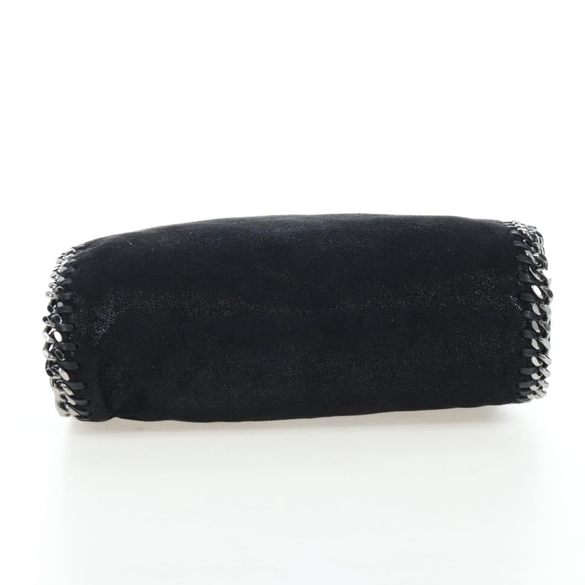 Stella MacCartney Chain Falabella Bag Suede Black Silver 371223 Auth am12535V