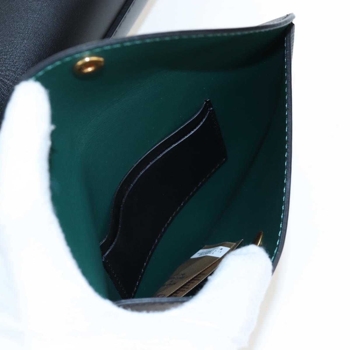 BURBERRY Bucket Shoulder Bag Leather Black Gold Auth am12540V