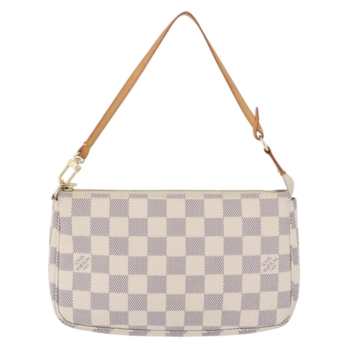 LOUIS VUITTON Damier Azur Pochette Accessoires Pouch N41207 LV Auth am12545A