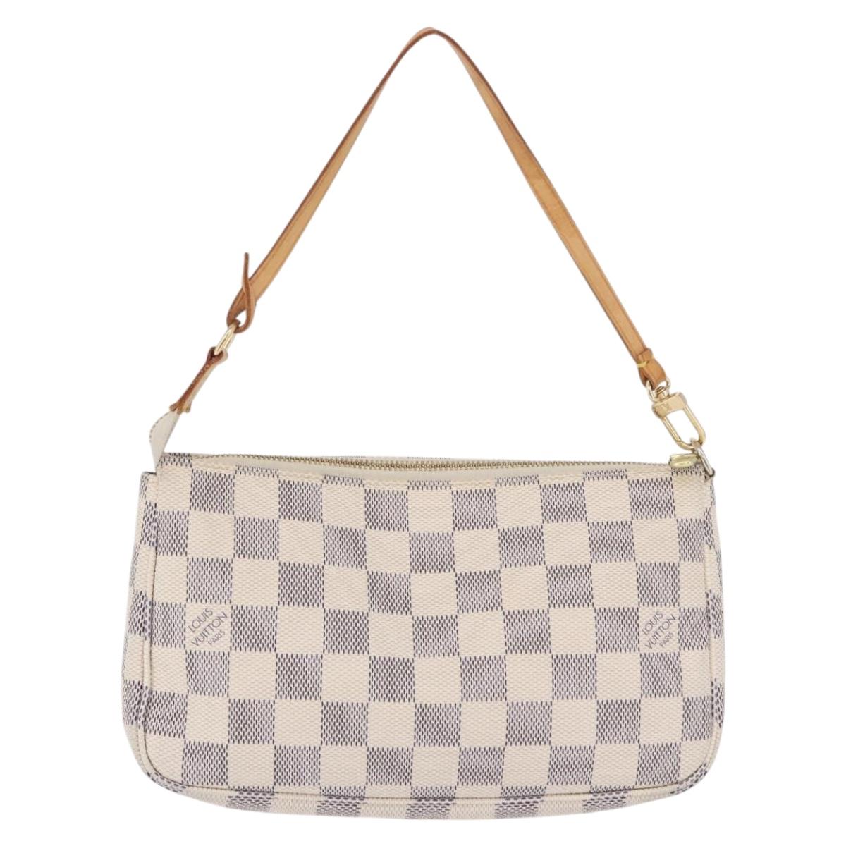LOUIS VUITTON Damier Azur Pochette Accessoires Pouch N41207 LV Auth am12545A