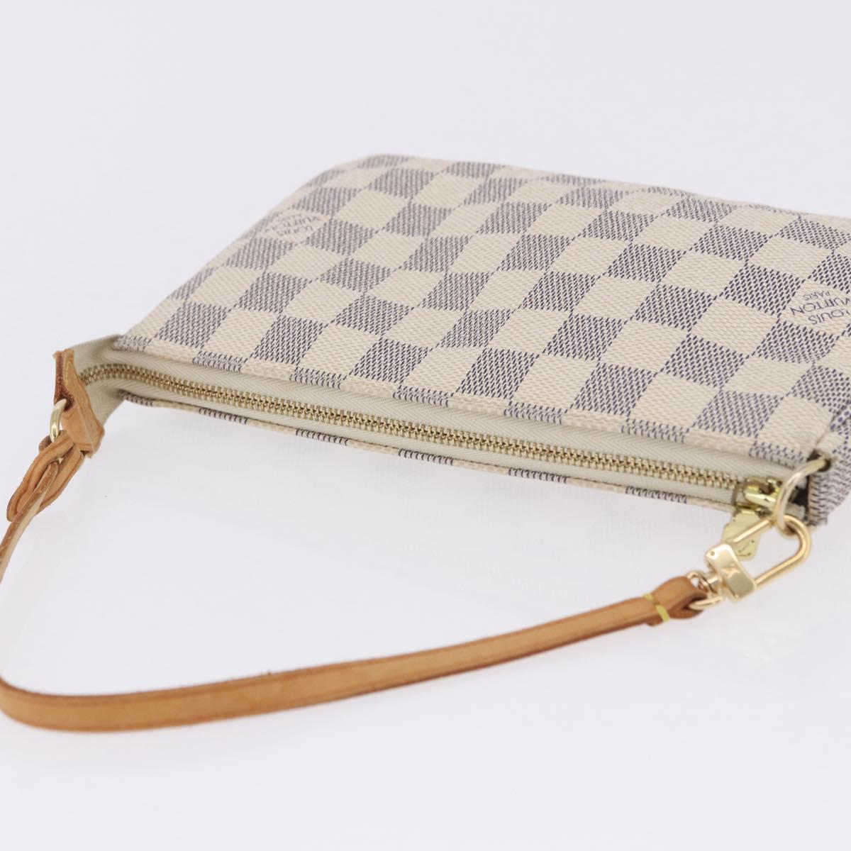 LOUIS VUITTON Damier Azur Pochette Accessoires Pouch N41207 LV Auth am12545A