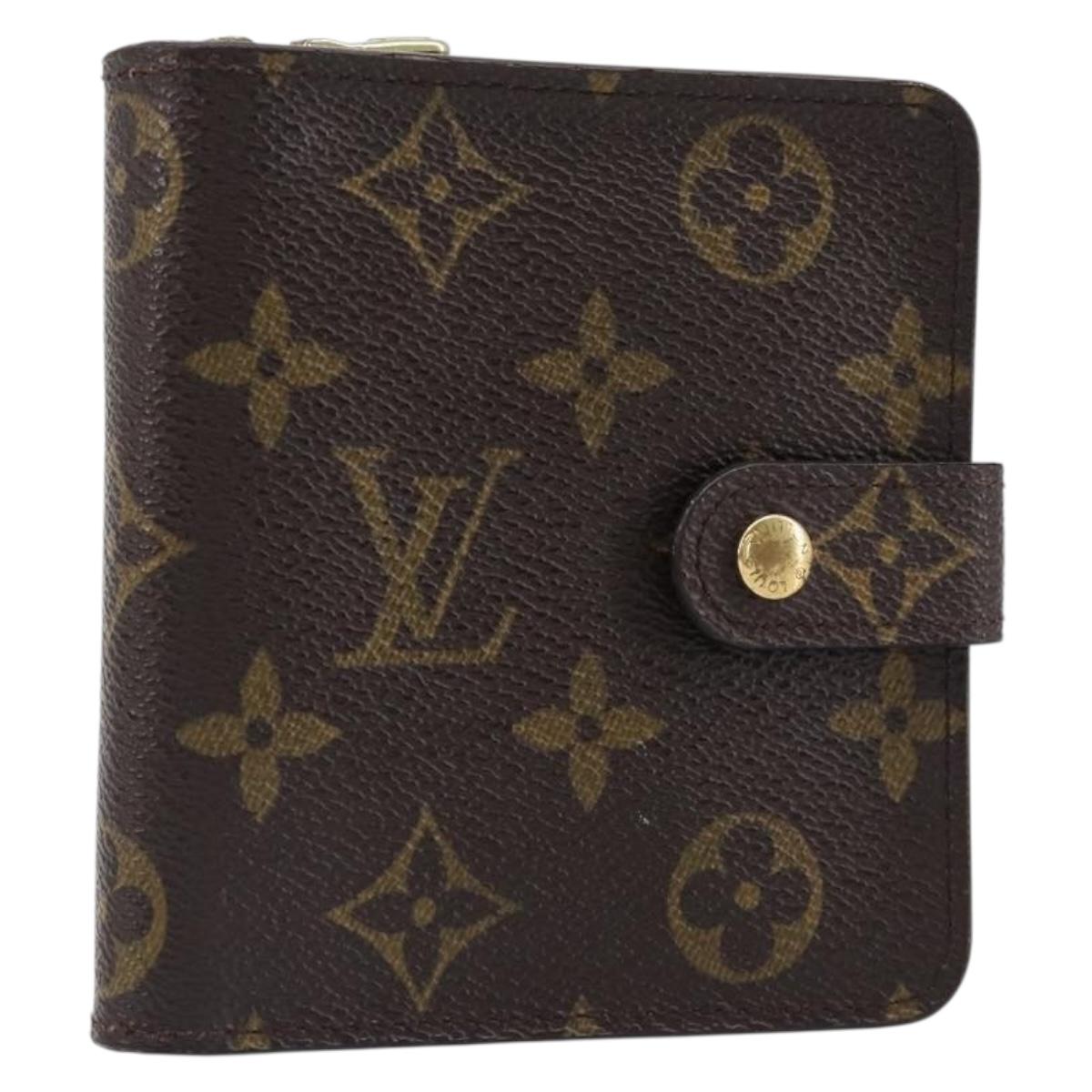 LOUIS VUITTON Monogram Compact Zip Wallet M61667 LV Auth am12547V