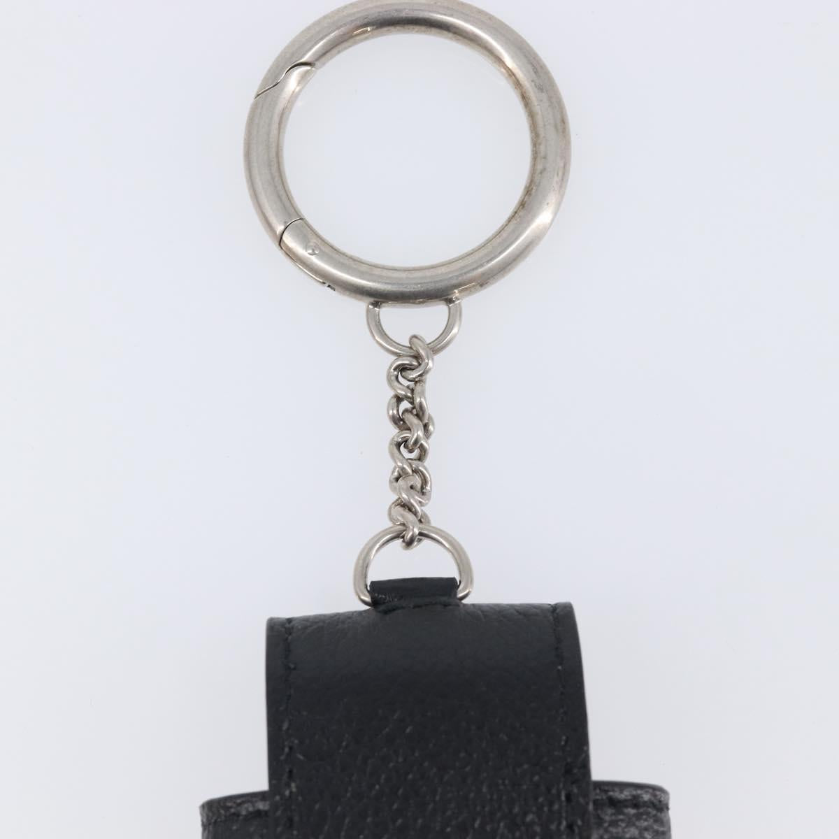 BALENCIAGA Air Pods case Earphone case Leather Black Silver 659926 Auth am12548M