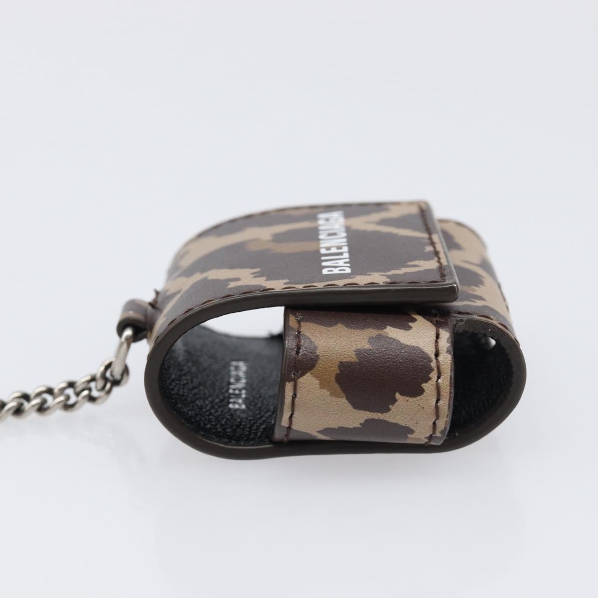 BALENCIAGA Camouflage AirPods Case Earphone case PVC Beige Brown 655679 Auth am12549M
