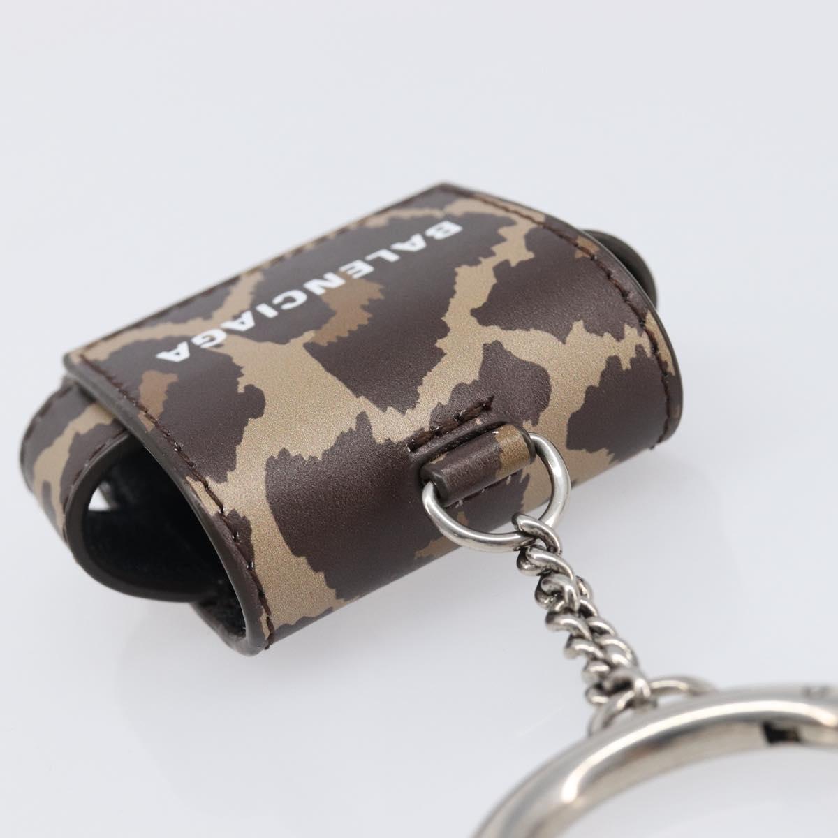 BALENCIAGA Camouflage AirPods Case Earphone case PVC Beige Brown 655679 Auth am12549M