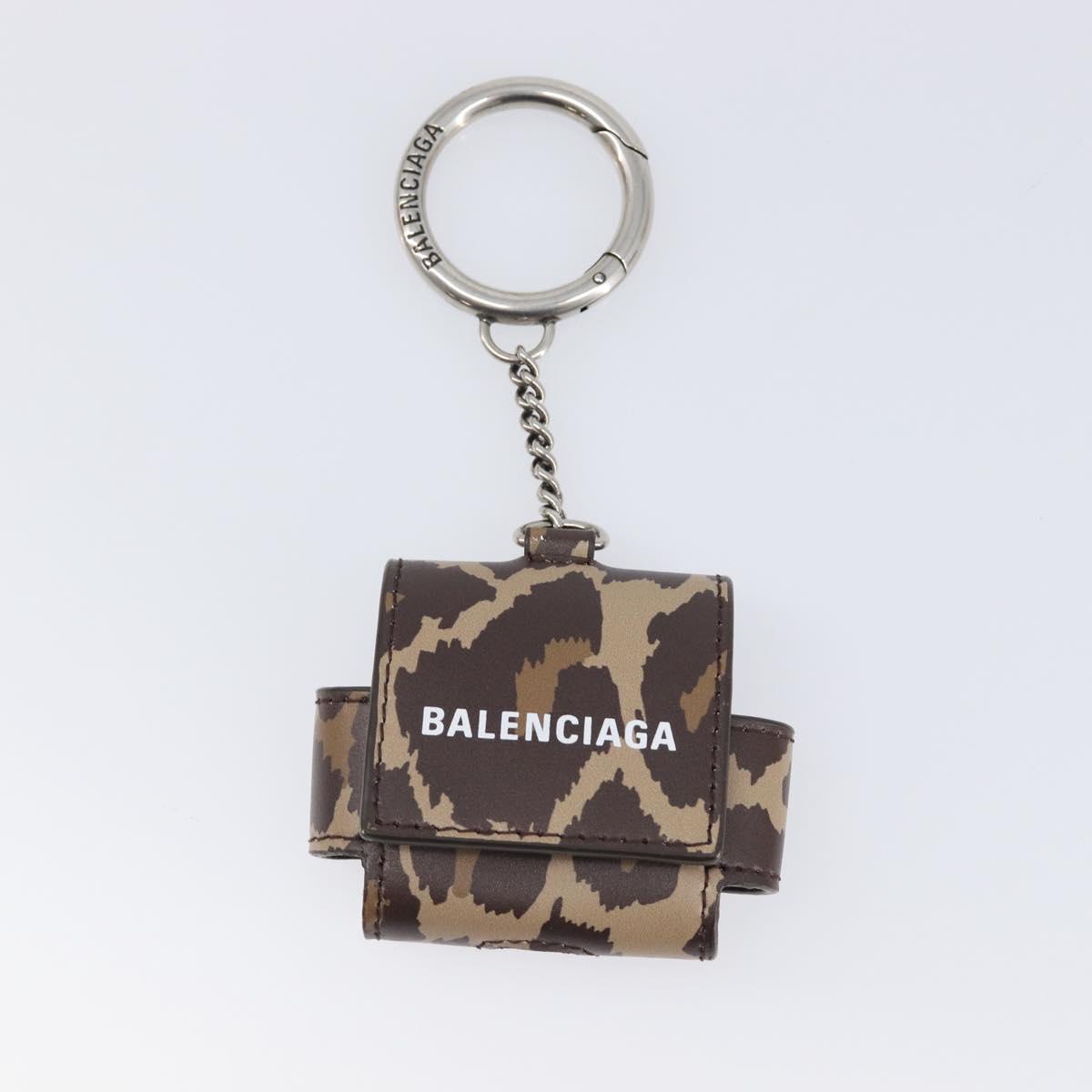 BALENCIAGA Camouflage AirPods Case Earphone case PVC Beige Brown 655679 Auth am12549M