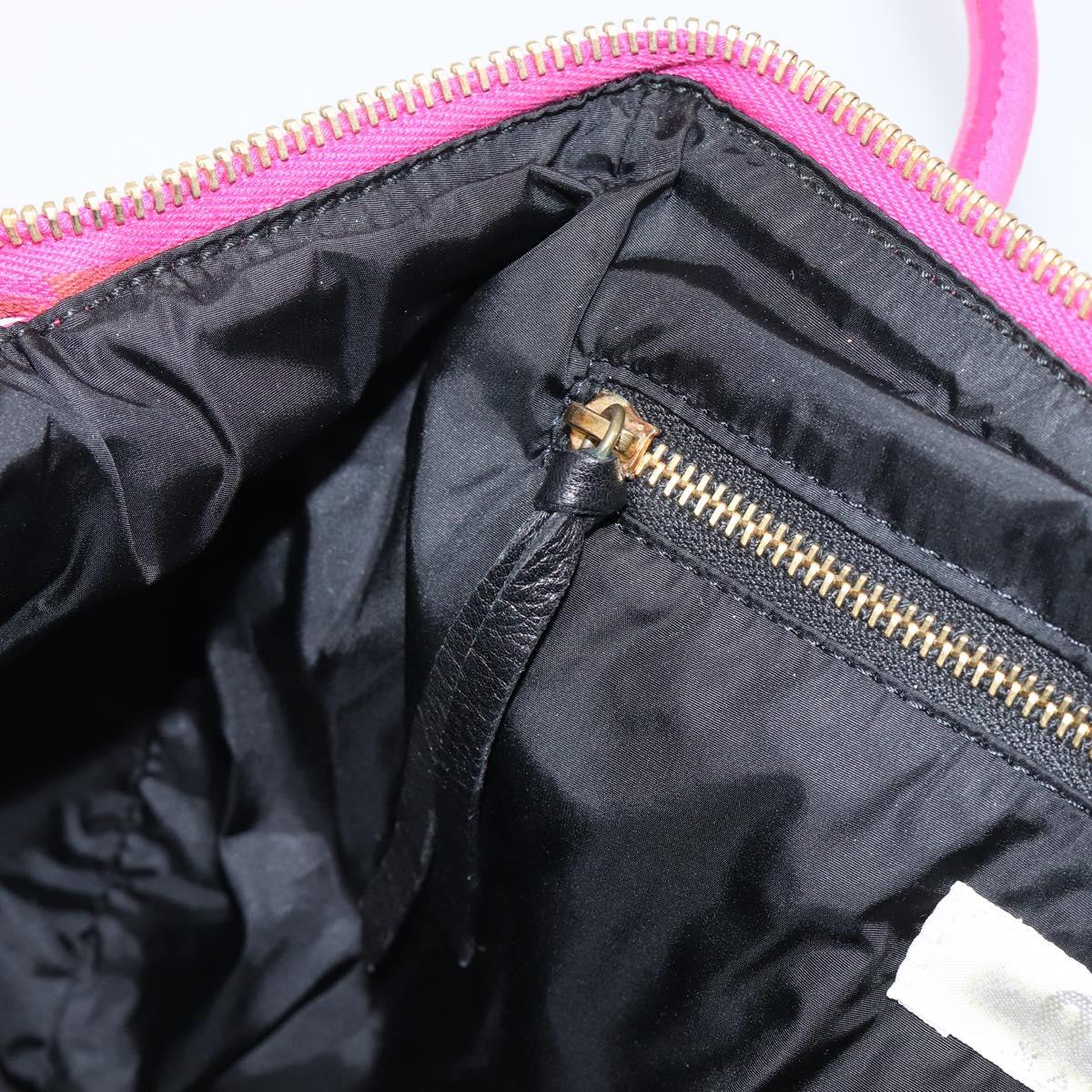 Miu Miu Shoulder Hand Bag Leather Pink Gold Auth am12558A